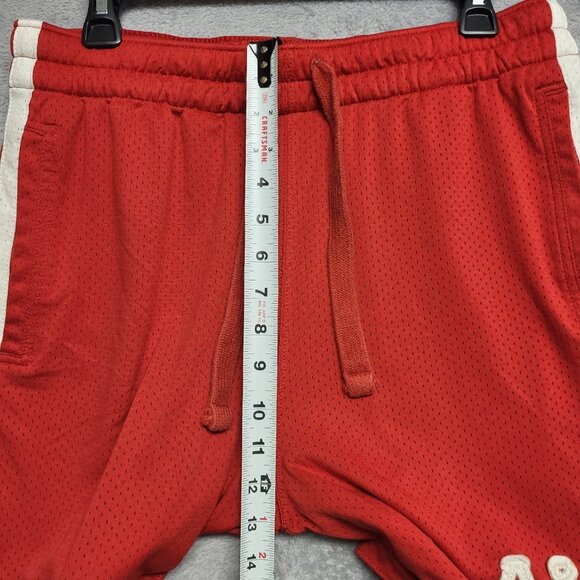 Abercrombie & Fitch Shorts Mens Medium Red Mesh Gym Athletic Basketball Y2K - Picture 5 of 10